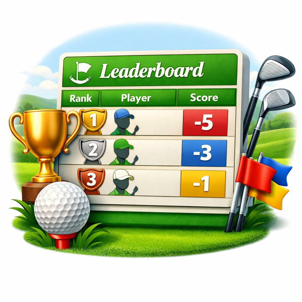 Golf tournament leaderboard — live standings